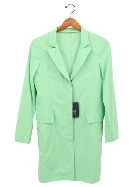 New Fedeli Green Lightweight Button Front Longline Jacket S